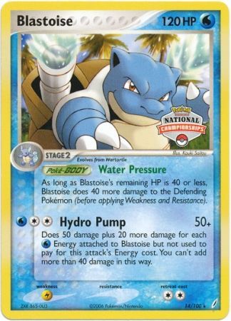 Blastoise (14/100) (National Championship Promo) [EX: Crystal Guardians] | Clutch Gaming