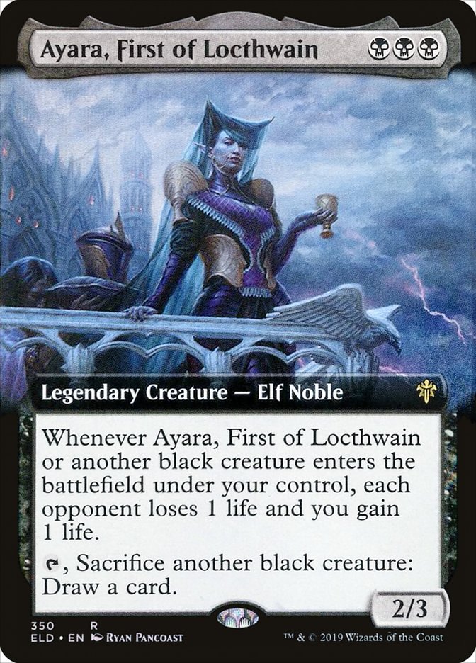 Ayara, First of Locthwain (Extended Art) [Throne of Eldraine] | Clutch Gaming