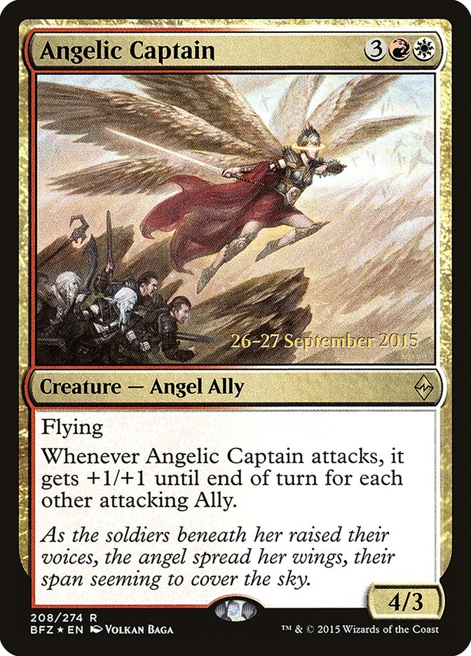 Angelic Captain [Battle for Zendikar Prerelease Promos] | Clutch Gaming