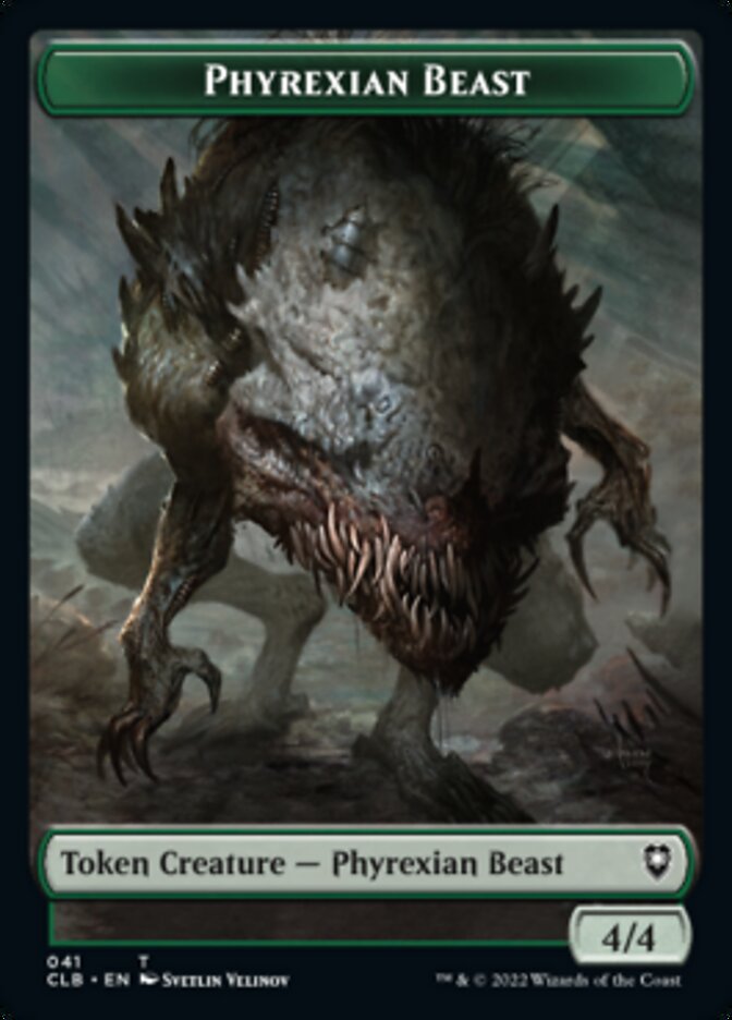 Phyrexian Beast // Wurm Double-Sided Token [Commander Legends: Battle for Baldur's Gate Tokens] | Clutch Gaming