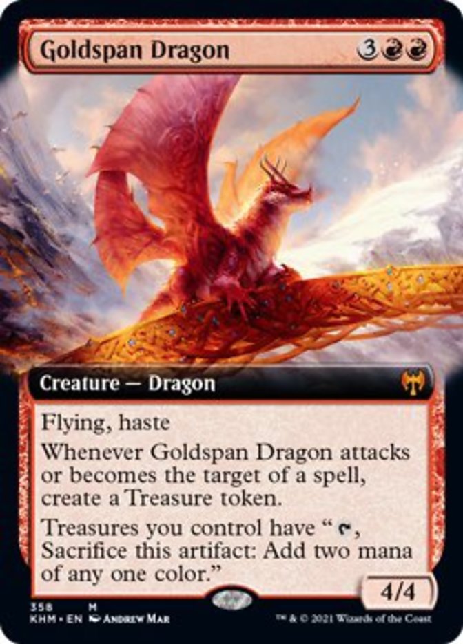 Goldspan Dragon (Extended Art) [Kaldheim] | Clutch Gaming