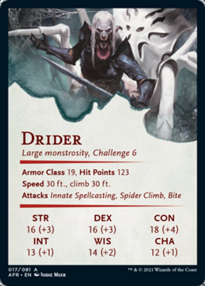 Drider Art Card [Dungeons & Dragons: Adventures in the Forgotten Realms Art Series] | Clutch Gaming