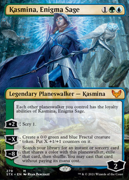 Kasmina, Enigma Sage (Borderless) [Strixhaven: School of Mages] | Clutch Gaming