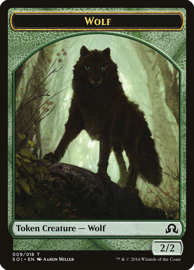 Wolf Token [Shadows over Innistrad Tokens] | Clutch Gaming