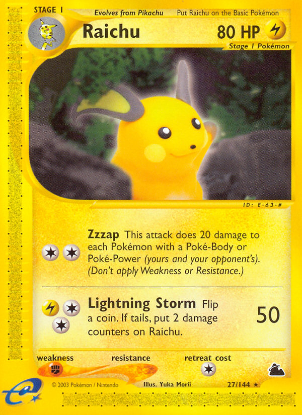 Raichu (27/144) [Skyridge] | Clutch Gaming