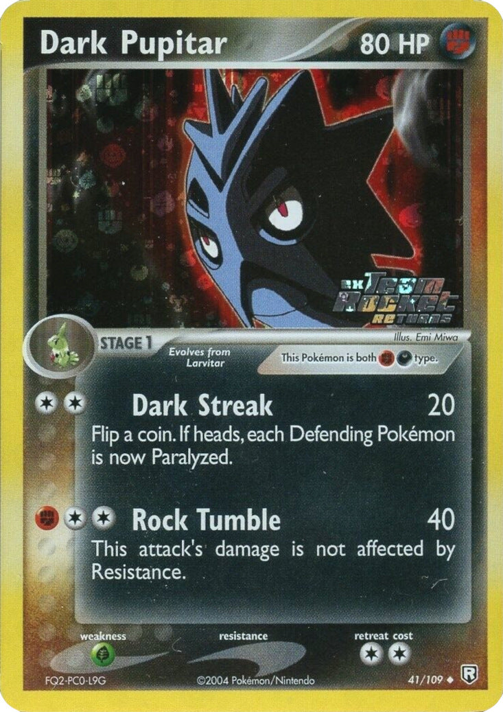 Dark Pupitar (41/109) (Stamped) [EX: Team Rocket Returns] | Clutch Gaming