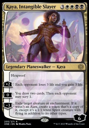 Kaya, Intangible Slayer (Promo Pack) [Phyrexia: All Will Be One Promos] | Clutch Gaming