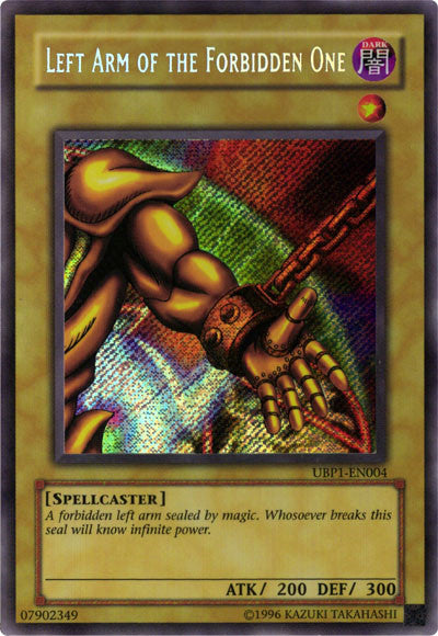 Left Arm of the Forbidden One [UBP1-EN004] Secret Rare | Clutch Gaming