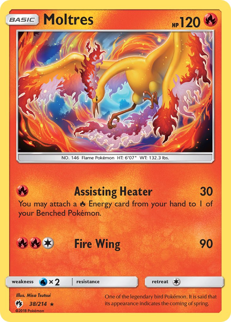 Moltres (38/214) (Let's Play, Eevee) Cracked Ice Holo) (Theme Deck Exclusive) [Sun & Moon: Lost Thunder] | Clutch Gaming