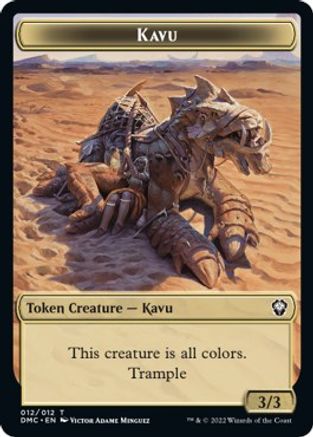 Kavu // Bear Double-Sided Token [Dominaria United Commander Tokens] | Clutch Gaming