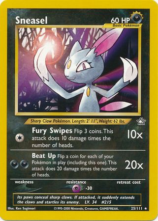 Sneasel (25/111) [Neo Genesis Unlimited] | Clutch Gaming