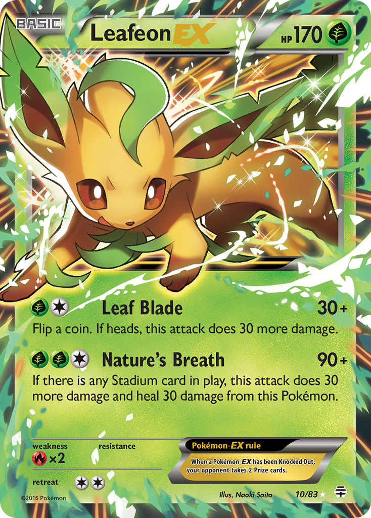 Leafeon EX (10/83) [XY: Generations] | Clutch Gaming