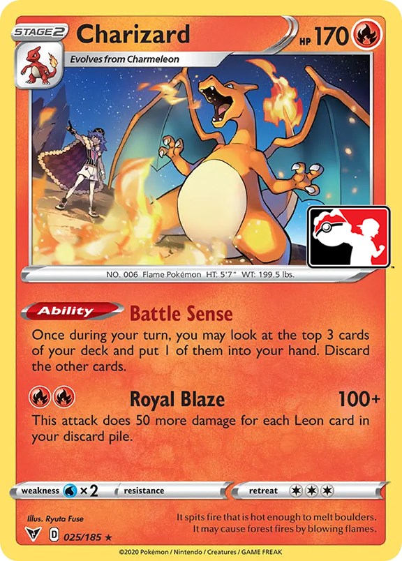 Charizard (025/185) [Prize Pack Series One] | Clutch Gaming