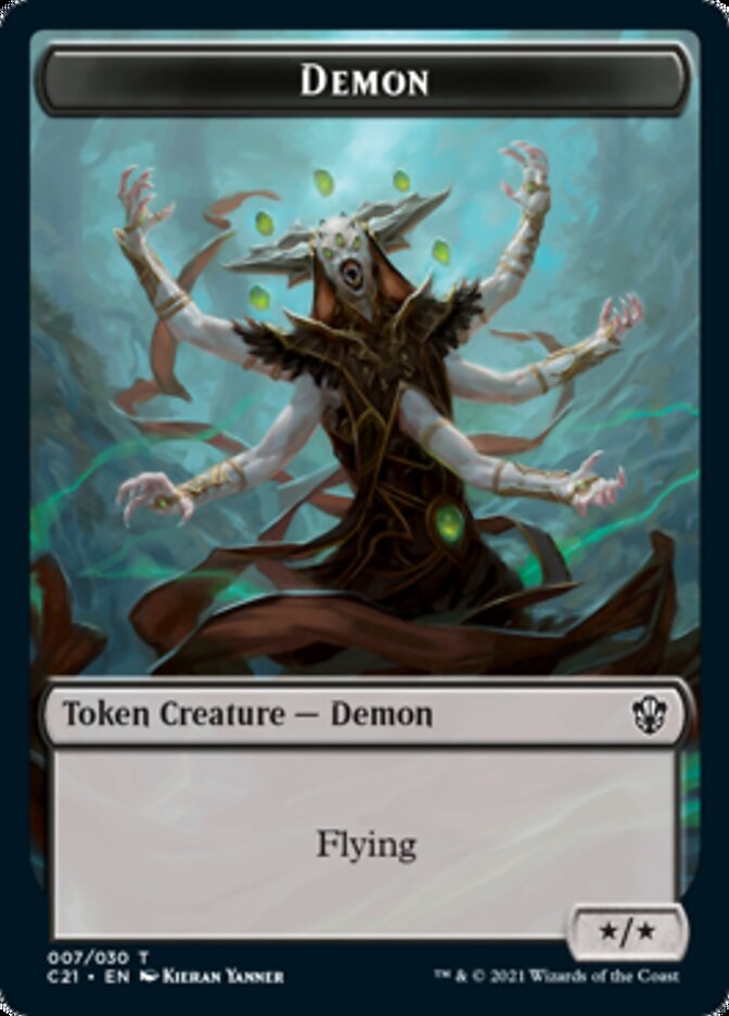 Demon // Fungus Beast Double-Sided Token [Commander 2021 Tokens] | Clutch Gaming