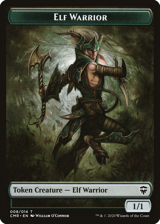 Elf Warrior // Thrull Double-Sided Token [Commander Legends Tokens] | Clutch Gaming