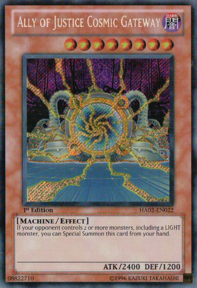 Ally of Justice Cosmic Gateway [HA02-EN022] Secret Rare | Clutch Gaming