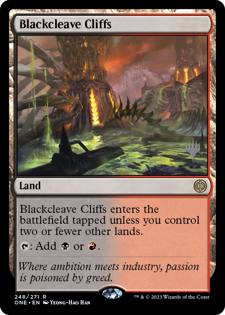 Blackcleave Cliffs (Promo Pack) [Phyrexia: All Will Be One Promos] | Clutch Gaming