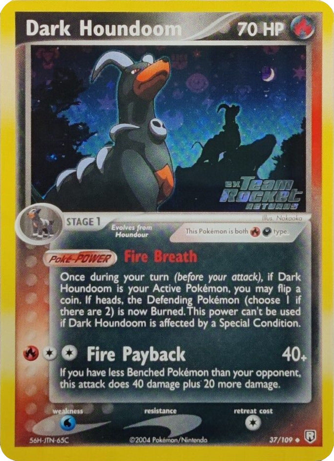 Dark Houndoom (37/109) (Stamped) [EX: Team Rocket Returns] | Clutch Gaming