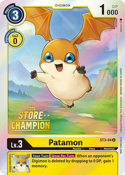 Patamon [ST3-04] (Store Champion) [Starter Deck: Heaven's Yellow Promos] | Clutch Gaming