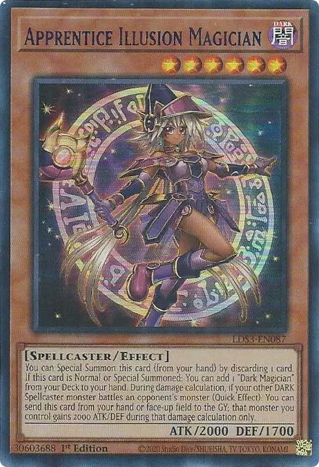 Apprentice Illusion Magician (Blue) [LDS3-EN087] Ultra Rare | Clutch Gaming