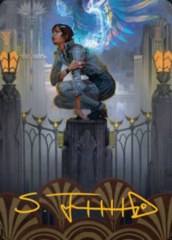 Giada, Font of Hope 2 Art Card (Gold-Stamped Signature) [Streets of New Capenna Art Series] | Clutch Gaming