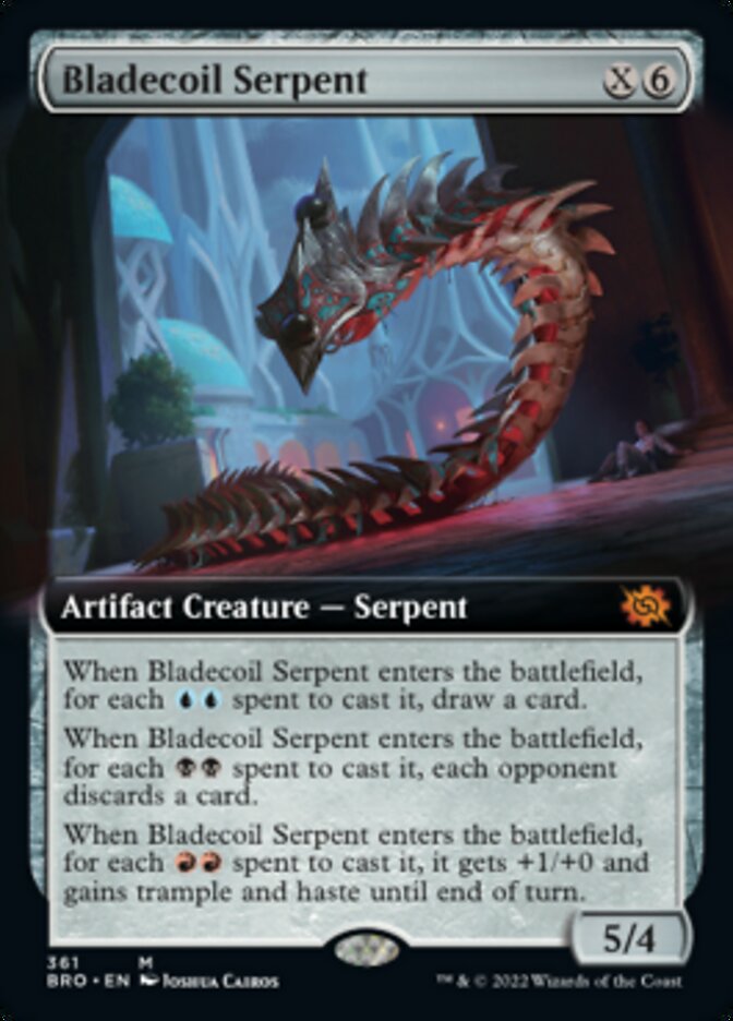 Bladecoil Serpent (Extended Art) [The Brothers' War] | Clutch Gaming