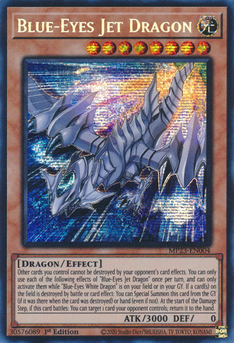 Blue-Eyes Jet Dragon [MP23-EN004] Prismatic Secret Rare | Clutch Gaming