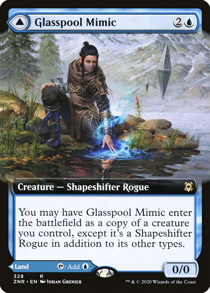 Glasspool Mimic // Glasspool Shore (Extended Art) [Zendikar Rising] | Clutch Gaming