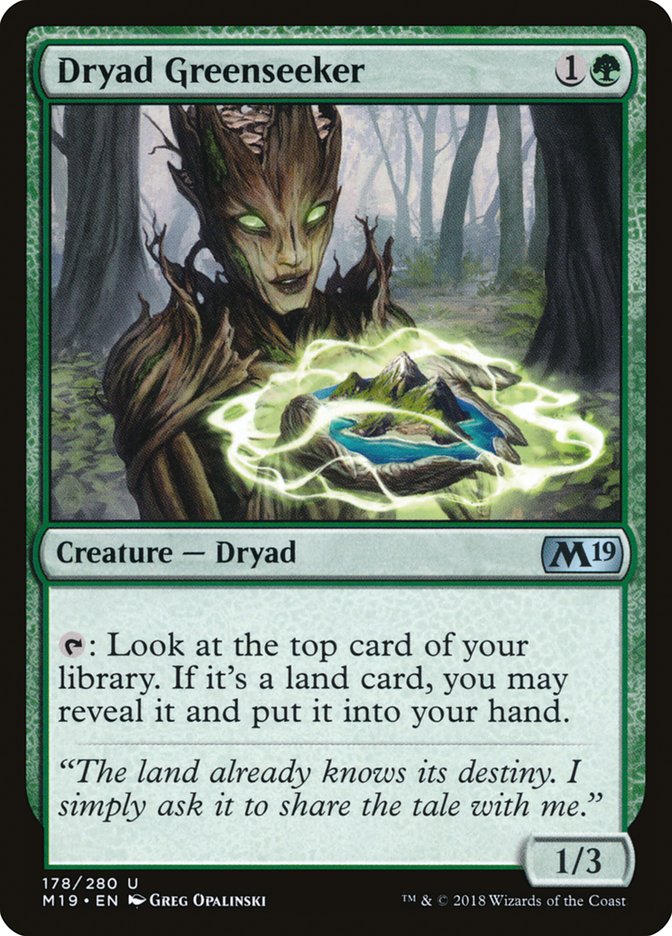 Dryad Greenseeker [Core Set 2019] | Clutch Gaming