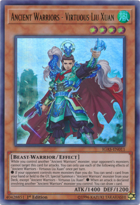 Ancient Warriors - Virtuous Liu Xuan [IGAS-EN011] Ultra Rare | Clutch Gaming