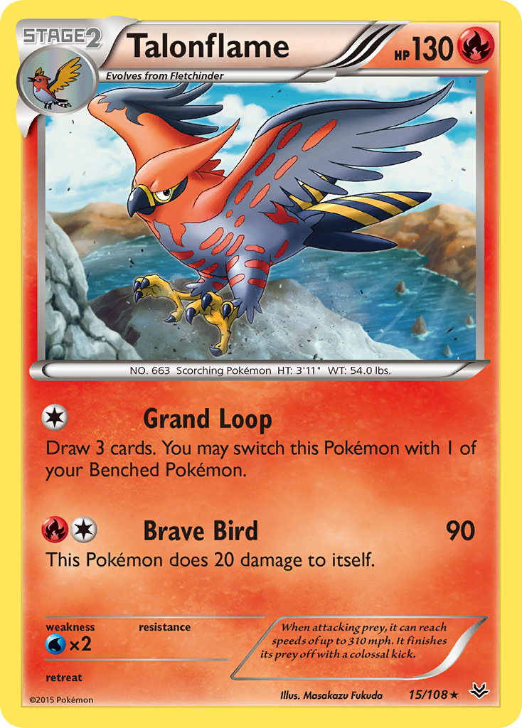 Talonflame (15/108) [XY: Roaring Skies] | Clutch Gaming