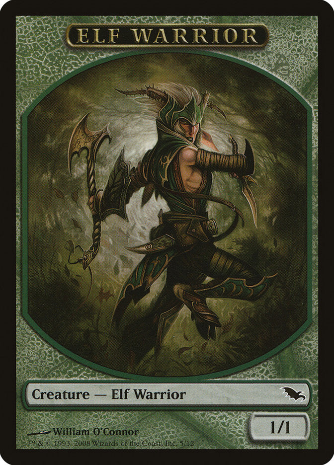 Elf Warrior Token (5/12) [Shadowmoor Tokens] | Clutch Gaming