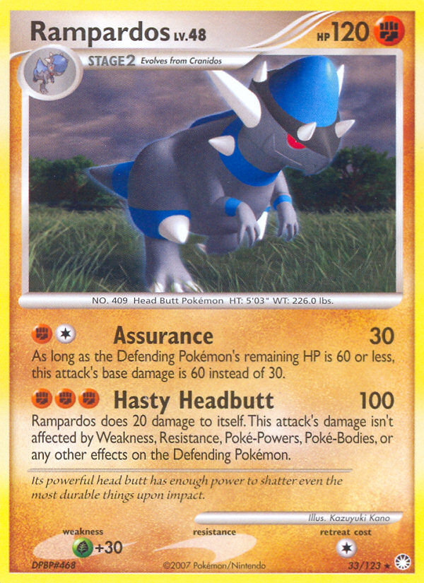 Rampardos (33/123) [Diamond & Pearl: Mysterious Treasures] | Clutch Gaming