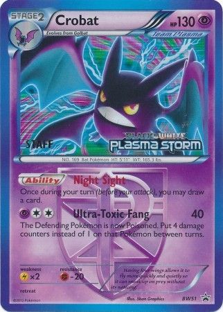 Crobat Team Plasma (BW51) (Staff Prerelease Promo) [Black & White: Black Star Promos] | Clutch Gaming