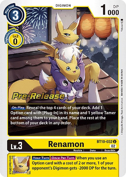 Renamon [BT10-032] [Xros Encounter Pre-Release Cards] | Clutch Gaming