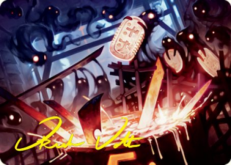 Smoke Spirits' Aid Art Card (Gold-Stamped Signature) [Kamigawa: Neon Dynasty Art Series] | Clutch Gaming