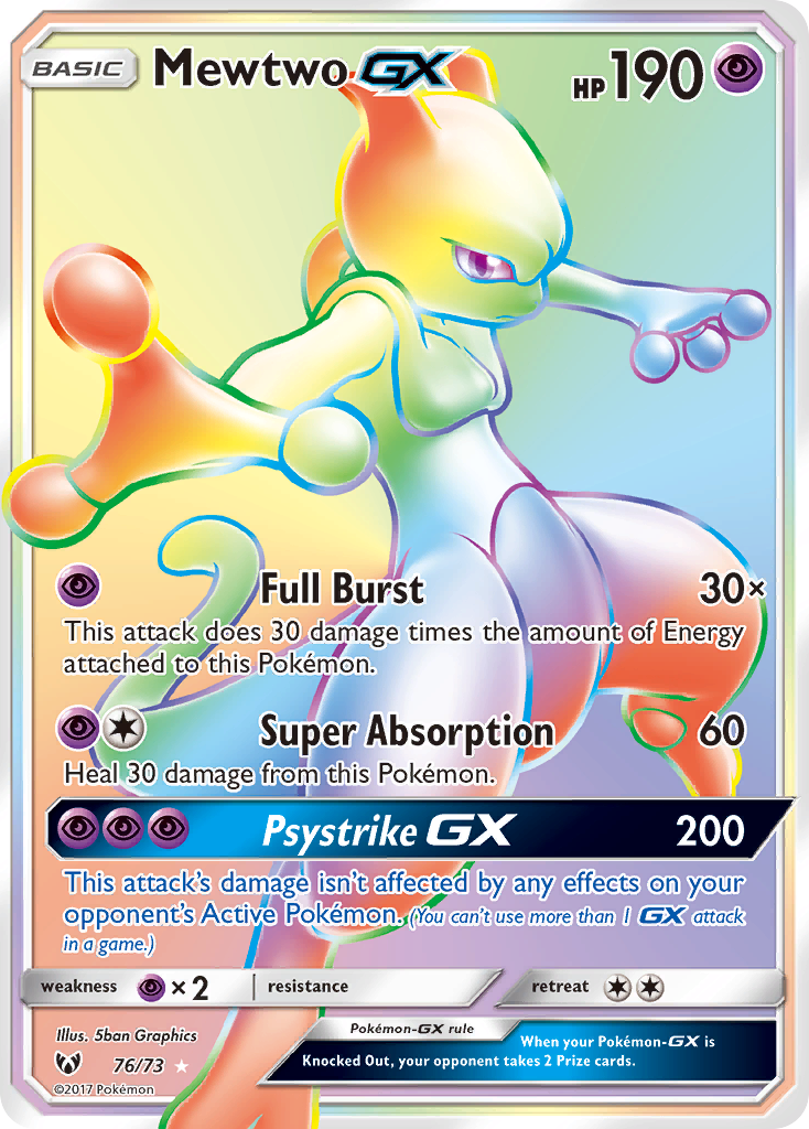 Mewtwo GX (76/73) [Sun & Moon: Shining Legends] | Clutch Gaming