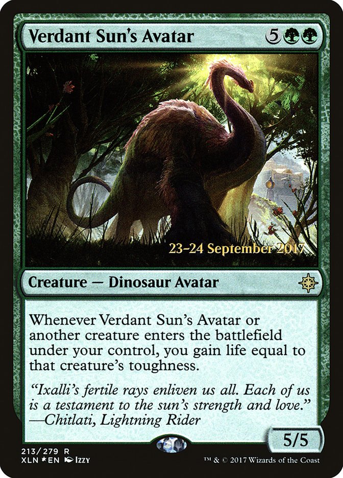 Verdant Sun's Avatar [Ixalan Prerelease Promos] | Clutch Gaming