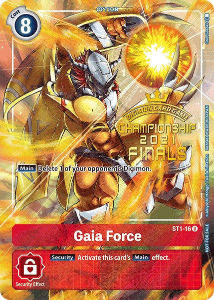 Gaia Force [ST1-16] (2021 Championship Finals Tamer's Evolution Pack) [Starter Deck: Gaia Red Promos] | Clutch Gaming