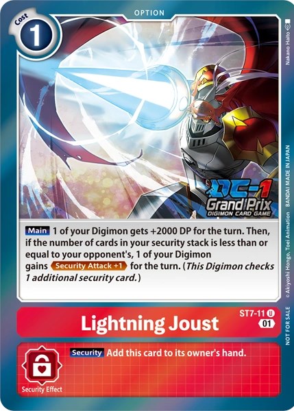 Lightning Joust [ST7-11] (Grand Prix 2022) [Starter Deck: Gallantmon] | Clutch Gaming