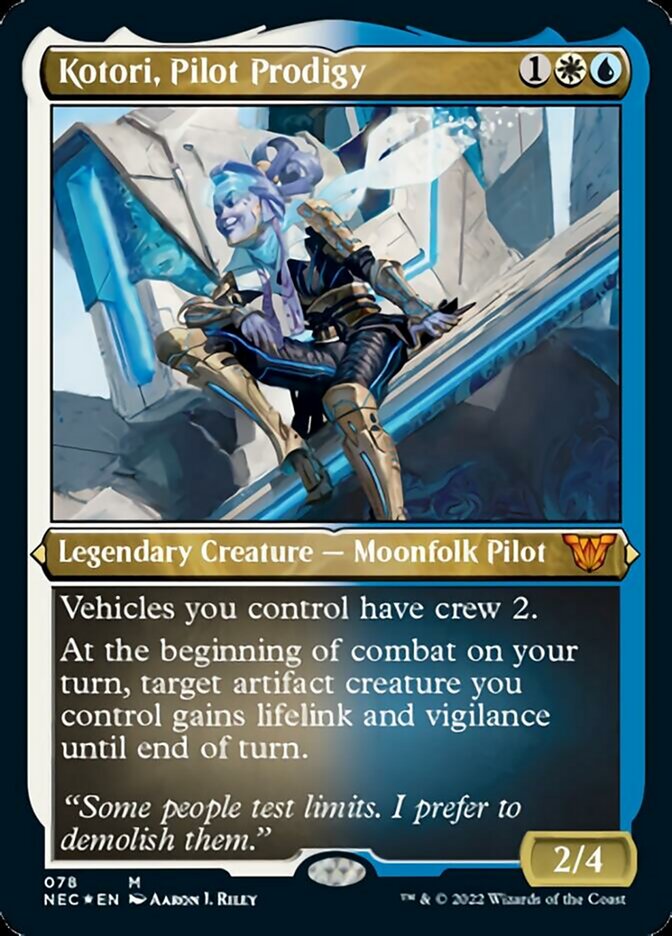 Kotori, Pilot Prodigy (Showcase Display Commander) [Kamigawa: Neon Dynasty Commander] | Clutch Gaming