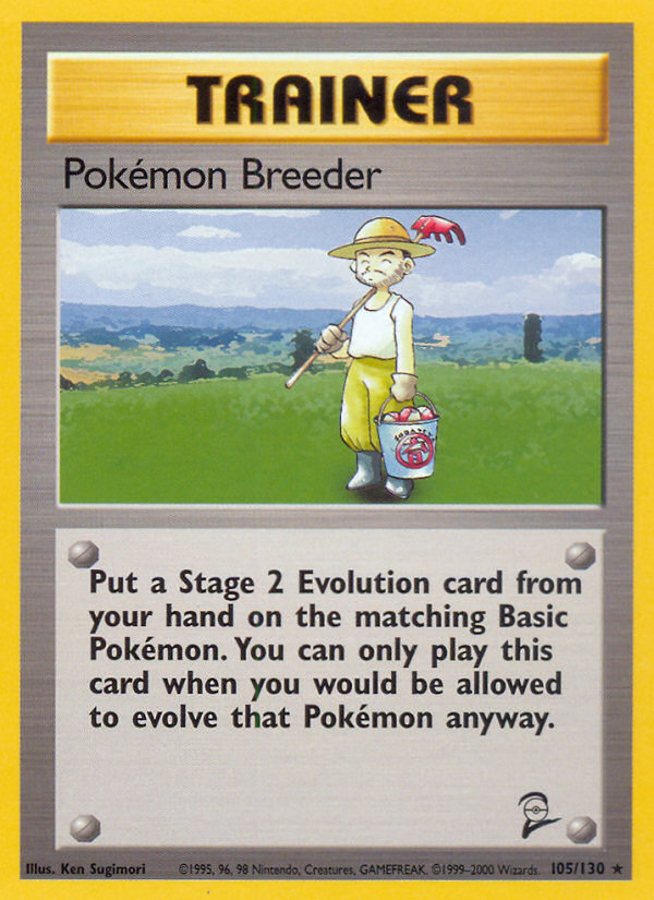 Pokemon Breeder (105/130) [Base Set 2] | Clutch Gaming