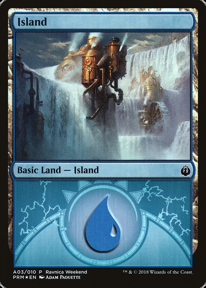 Island (A03) [Ravnica Allegiance Ravnica Weekend] | Clutch Gaming