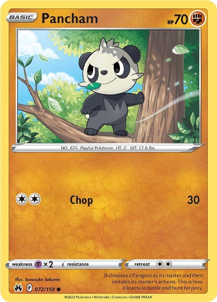 Pancham (072/159) [Sword & Shield: Crown Zenith] | Clutch Gaming