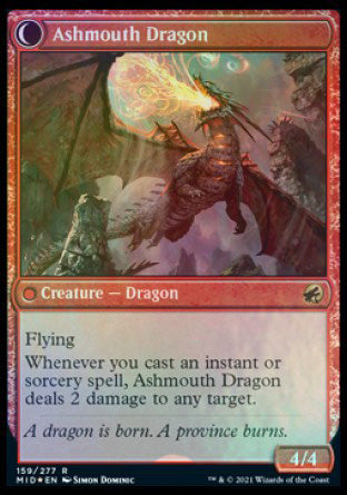 Smoldering Egg // Ashmouth Dragon [Innistrad: Midnight Hunt Prerelease Promos] | Clutch Gaming