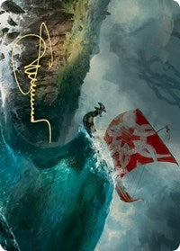 Run Ashore Art Card (Gold-Stamped Signature) [Kaldheim Art Series] | Clutch Gaming