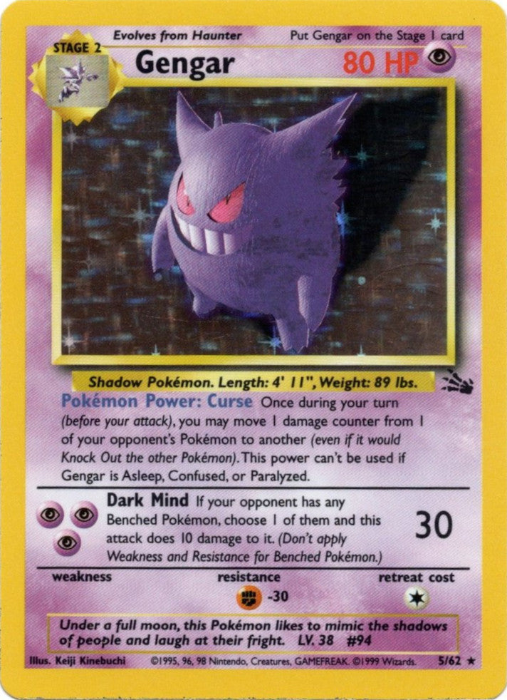 Gengar (5/62) [Fossil Unlimited] | Clutch Gaming