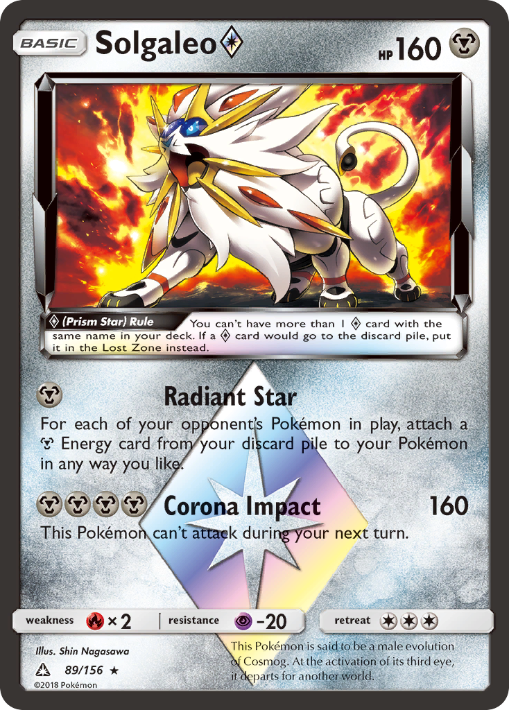 Solgaleo (89/156) (Prism Star) [Sun & Moon: Ultra Prism] | Clutch Gaming