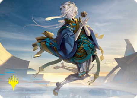 Moonfolk Puzzlemaker Art Card (Gold-Stamped Signature) [Kamigawa: Neon Dynasty Art Series] | Clutch Gaming