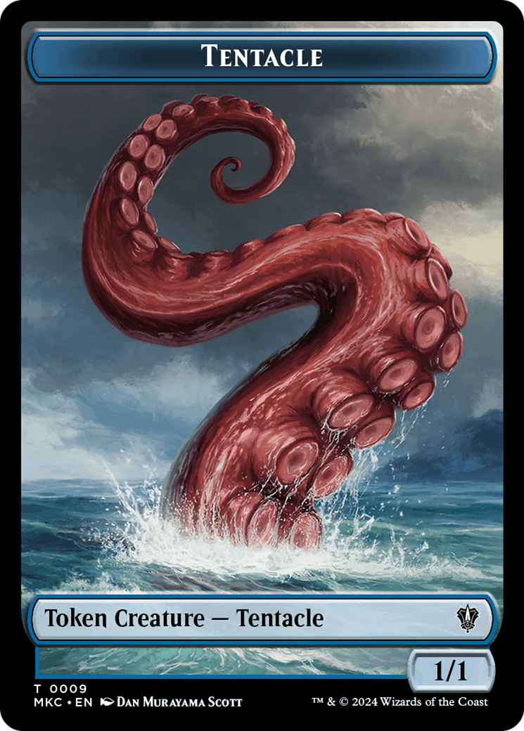 Tentacle // Koma's Coil Double-Sided Token [Murders at Karlov Manor Commander Tokens] | Clutch Gaming